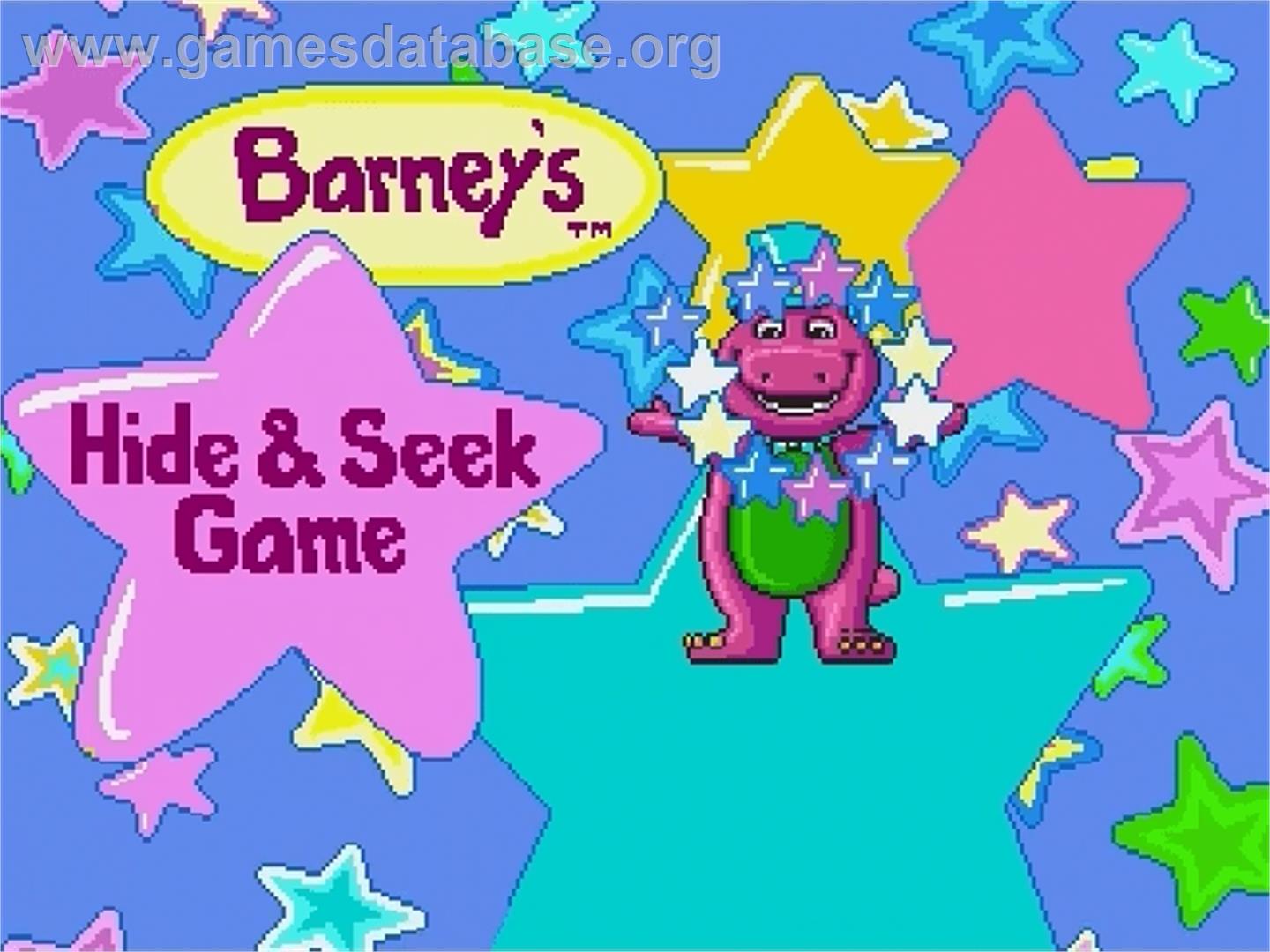 Barney's Hide and Seek Game - Sega Genesis - Artwork - Title Screen