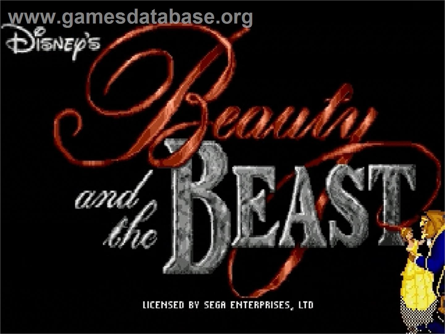Beauty And The Beast - Belle's Quest - Sega Genesis - Artwork - Title Screen