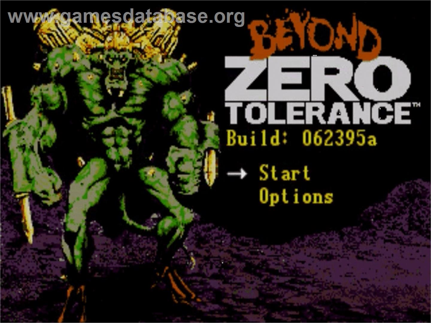 Beyond Zero Tolerance - Sega Genesis - Artwork - Title Screen