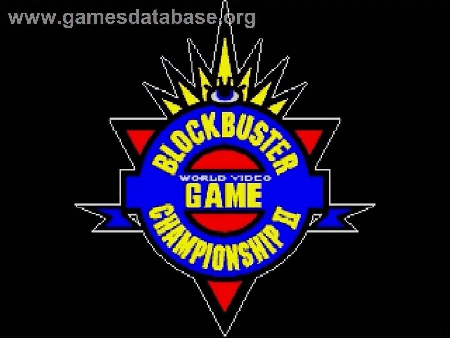 Blockbuster World Video Game Championship 2 - Sega Genesis - Artwork - Title Screen