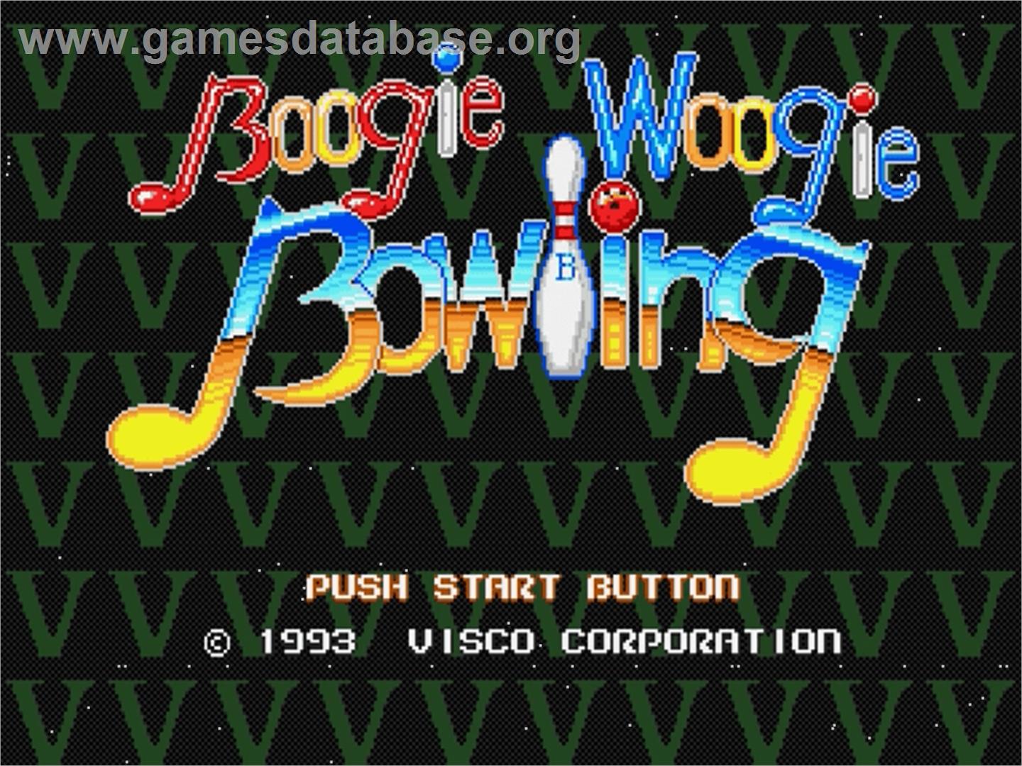 Boogie Woogie Bowling - Sega Genesis - Artwork - Title Screen