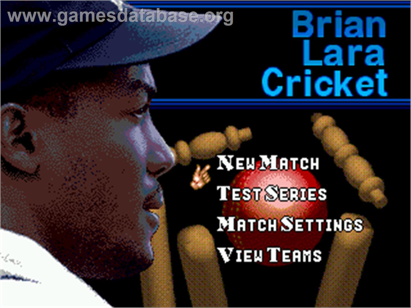 Brian Lara Cricket - Sega Genesis - Artwork - Title Screen