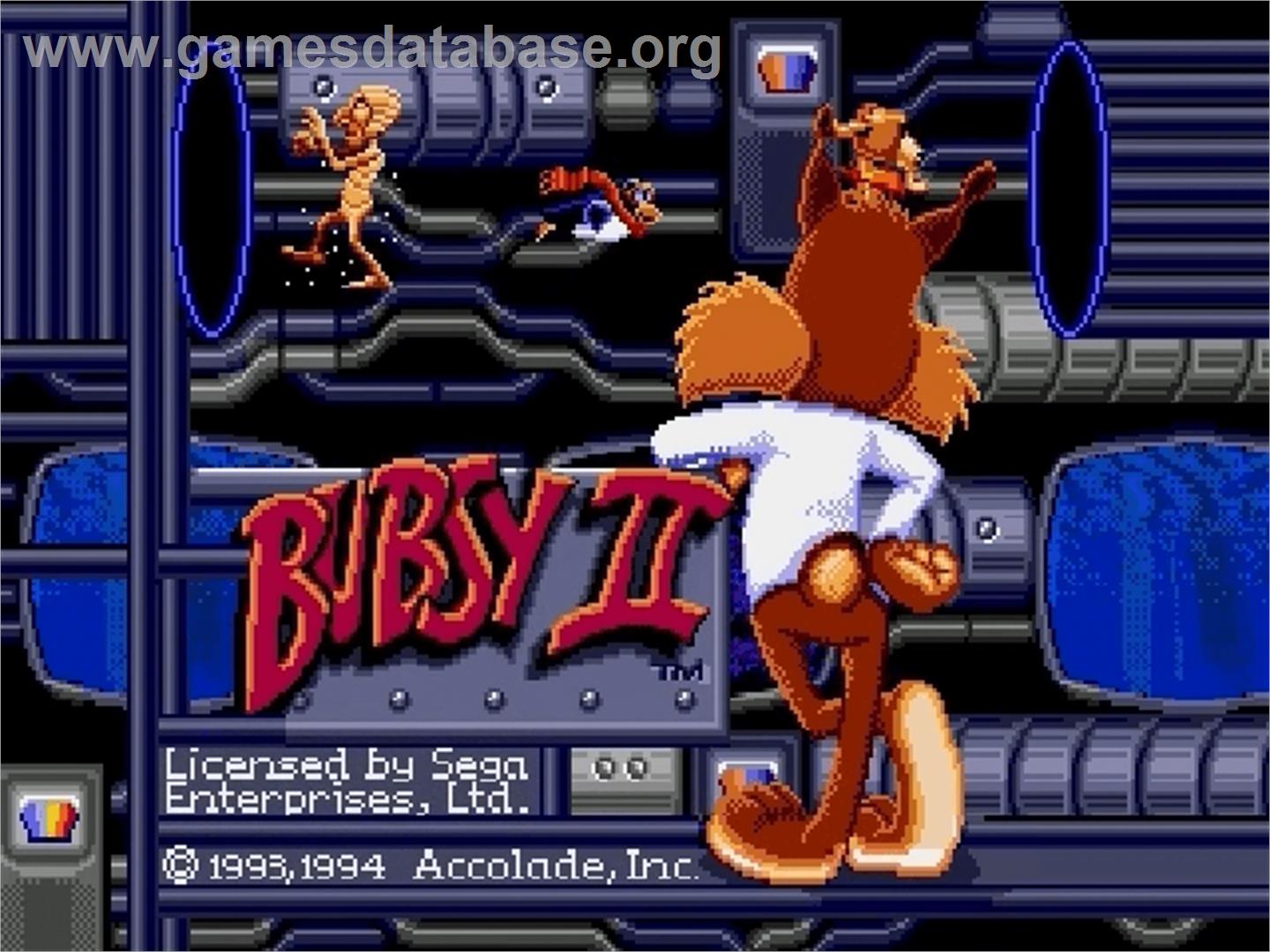 Bubsy 2 - Sega Genesis - Artwork - Title Screen