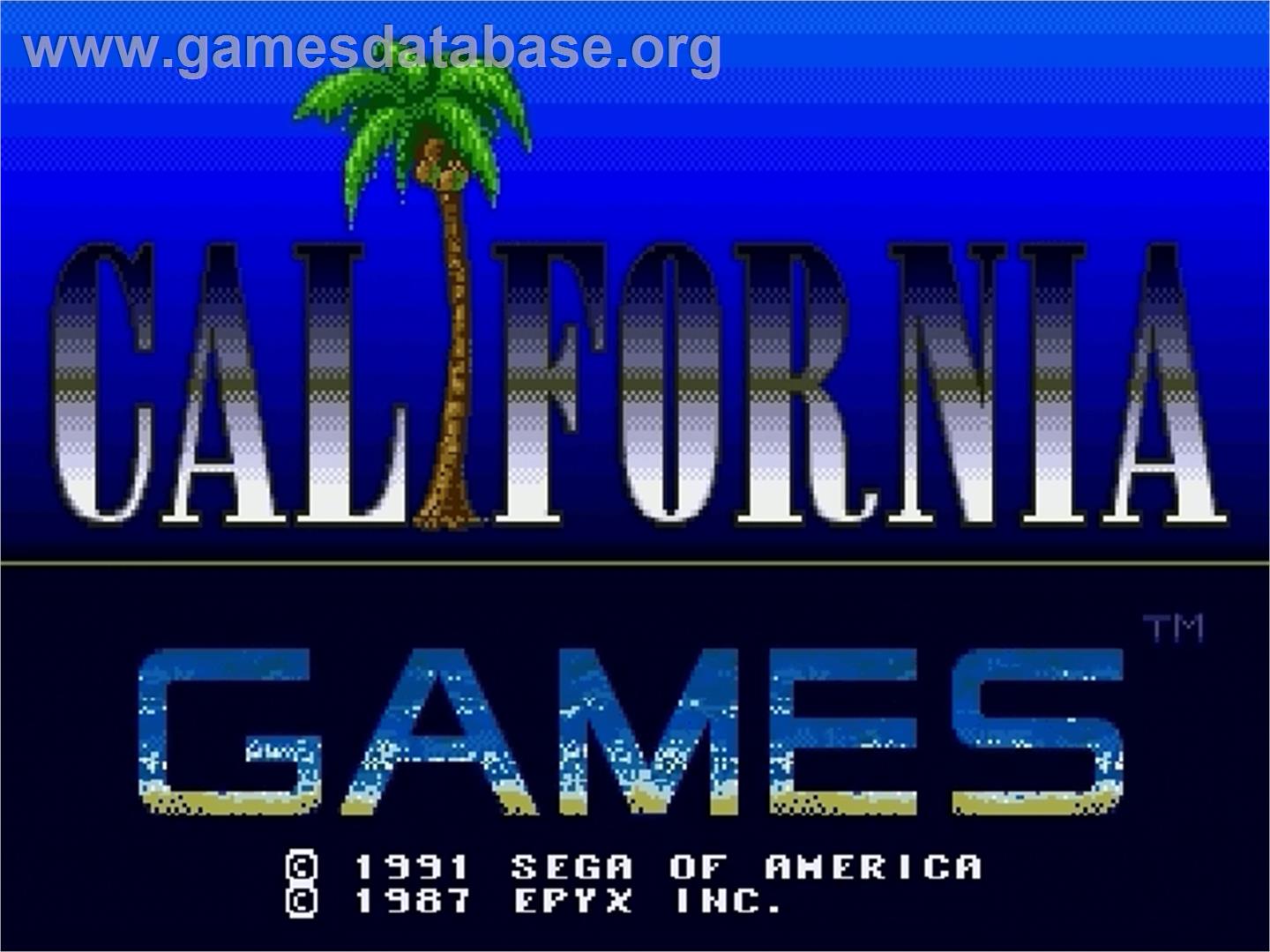 California Games - Sega Genesis - Artwork - Title Screen