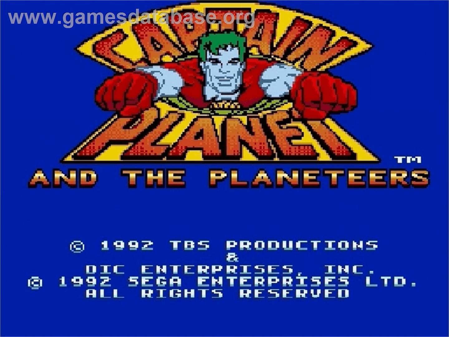 Captain Planet and the Planeteers - Sega Genesis - Artwork - Title Screen