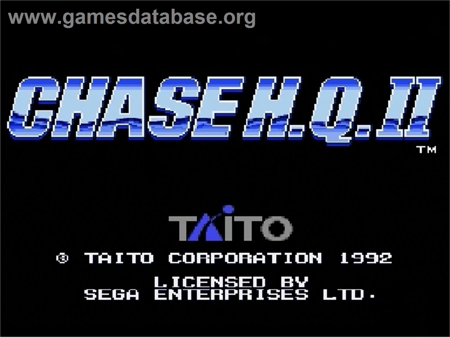 Chase H.Q. 2 - Sega Genesis - Artwork - Title Screen