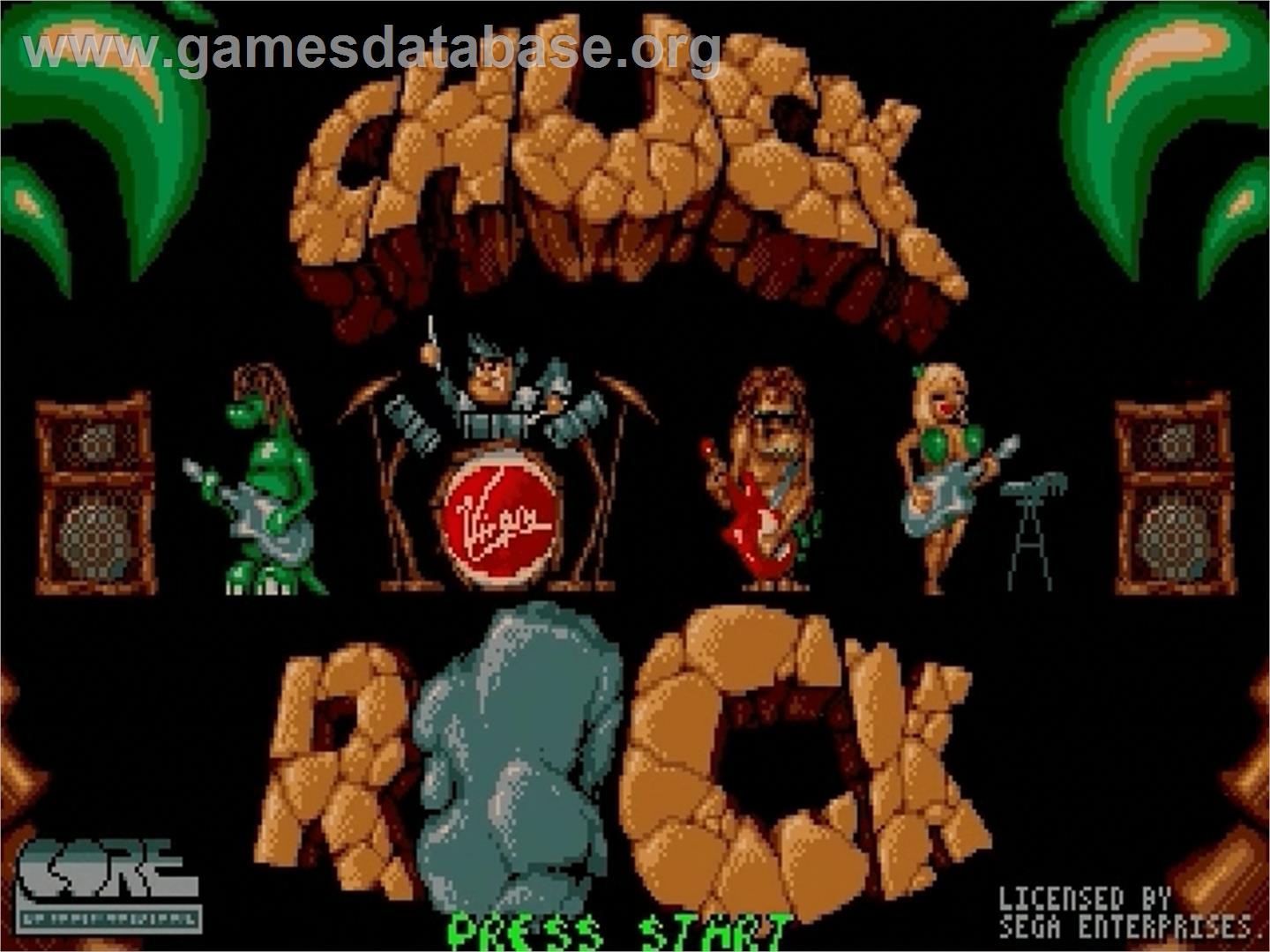 Chuck Rock - Sega Genesis - Artwork - Title Screen