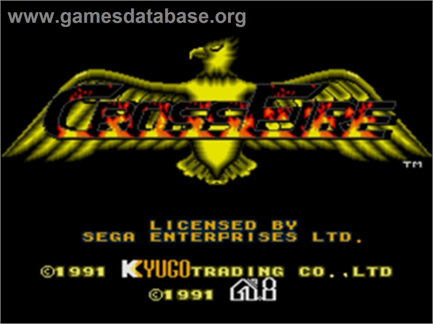 CrossFire - Sega Genesis - Artwork - Title Screen