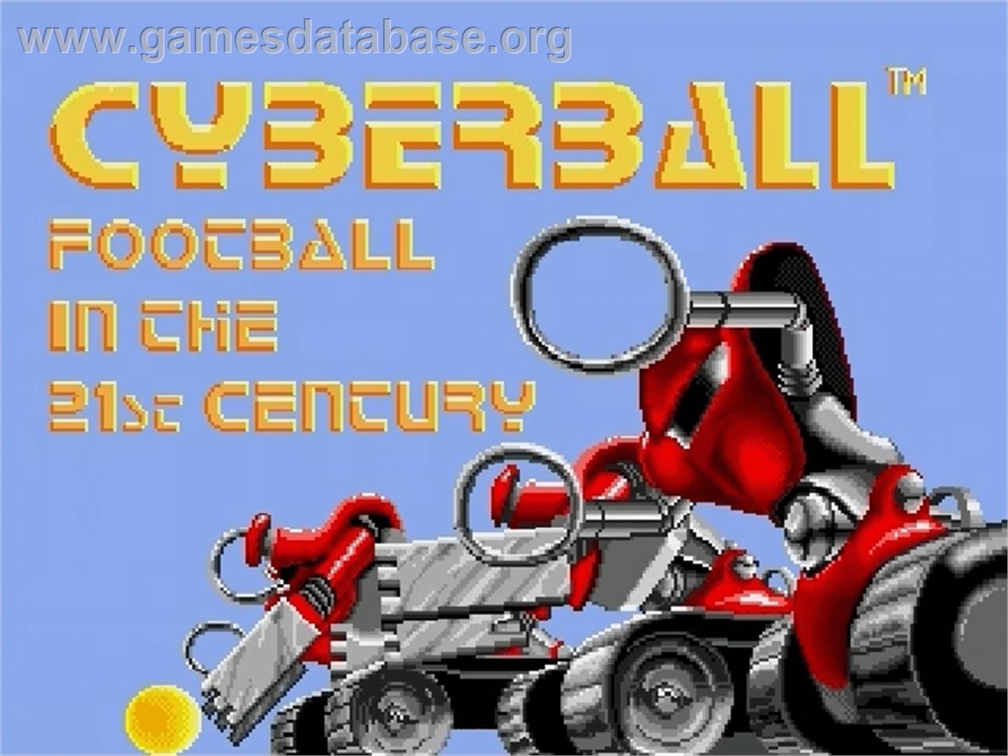 Cyberball - Sega Genesis - Artwork - Title Screen