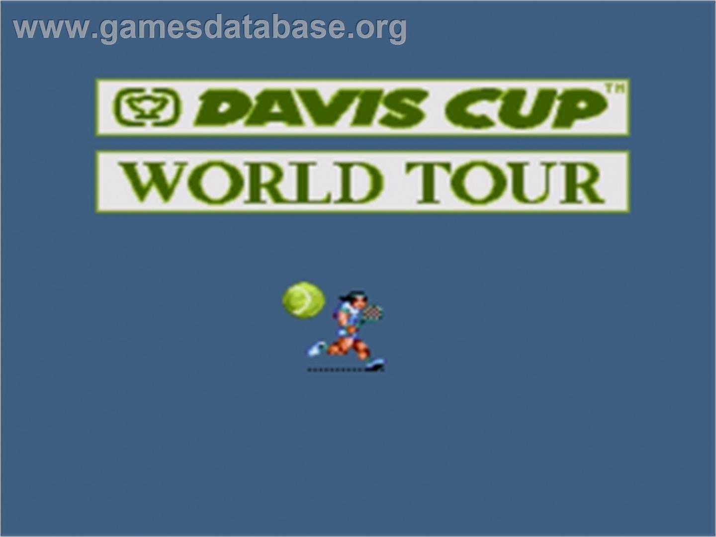 Davis Cup World Tour Tennis - Sega Genesis - Artwork - Title Screen