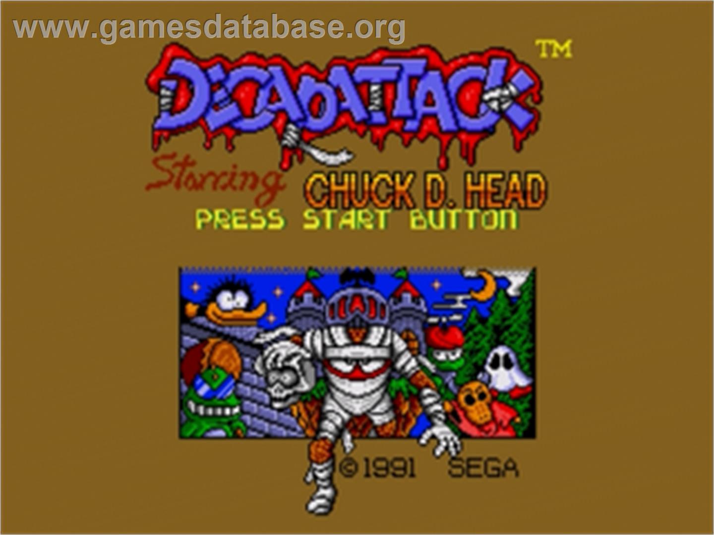 Decap Attack - Sega Genesis - Artwork - Title Screen