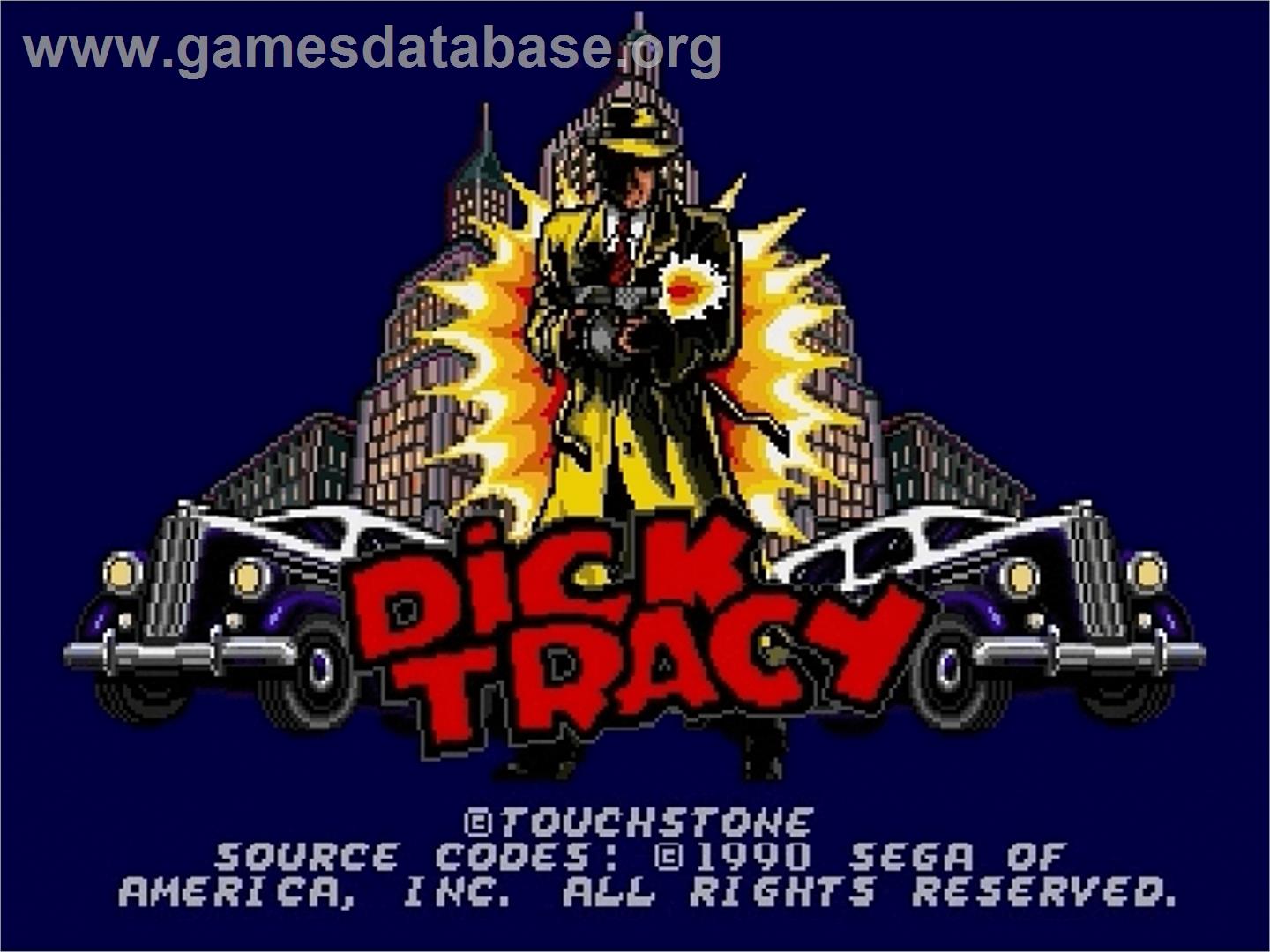Dick Tracy - Sega Genesis - Artwork - Title Screen