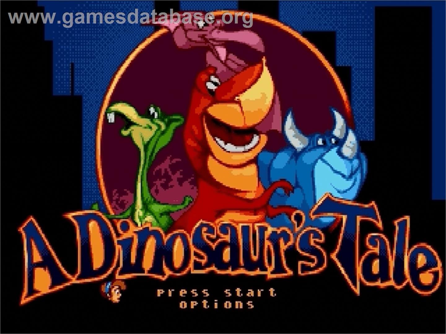 Dinosaur's Tale, A - Sega Genesis - Artwork - Title Screen