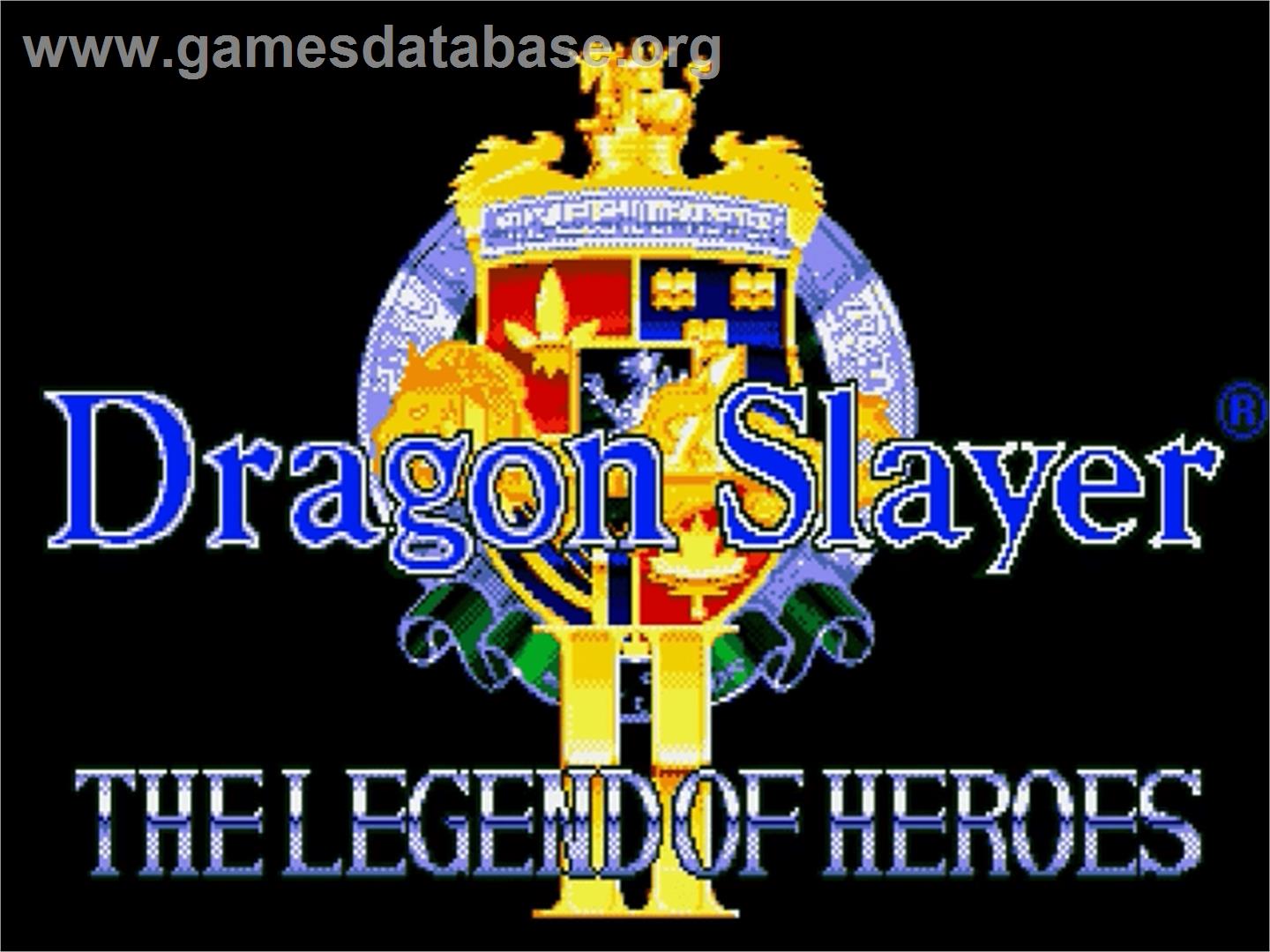 Dragon Slayer - Eiyuu Densetsu 2 - Sega Genesis - Artwork - Title Screen