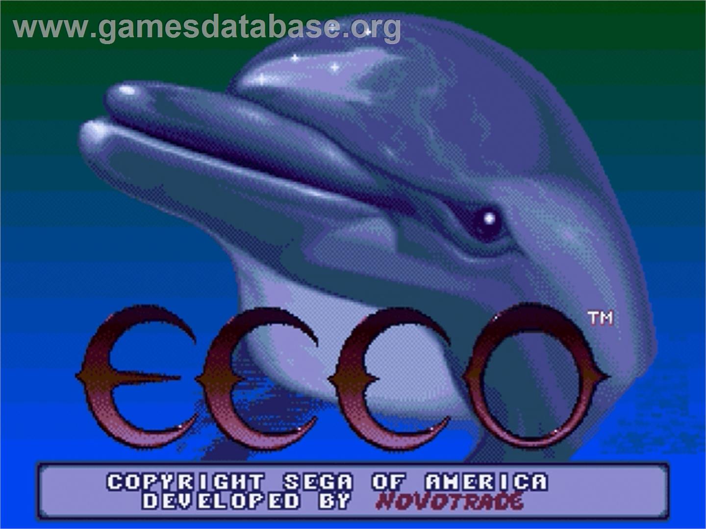 Ecco the Dolphin - Sega Genesis - Artwork - Title Screen