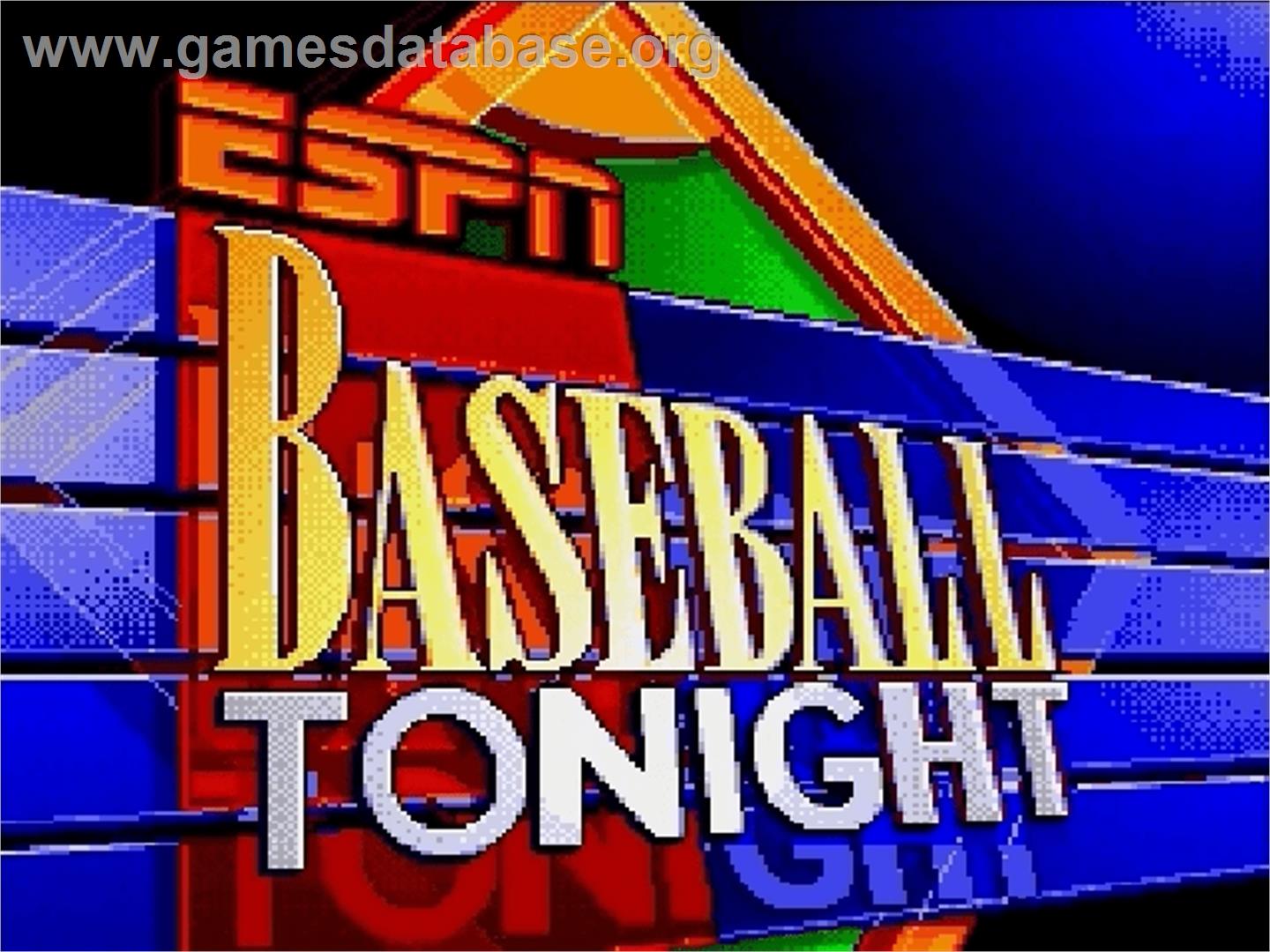 Espn Baseball Tonight - Sega Genesis - Artwork - Title Screen