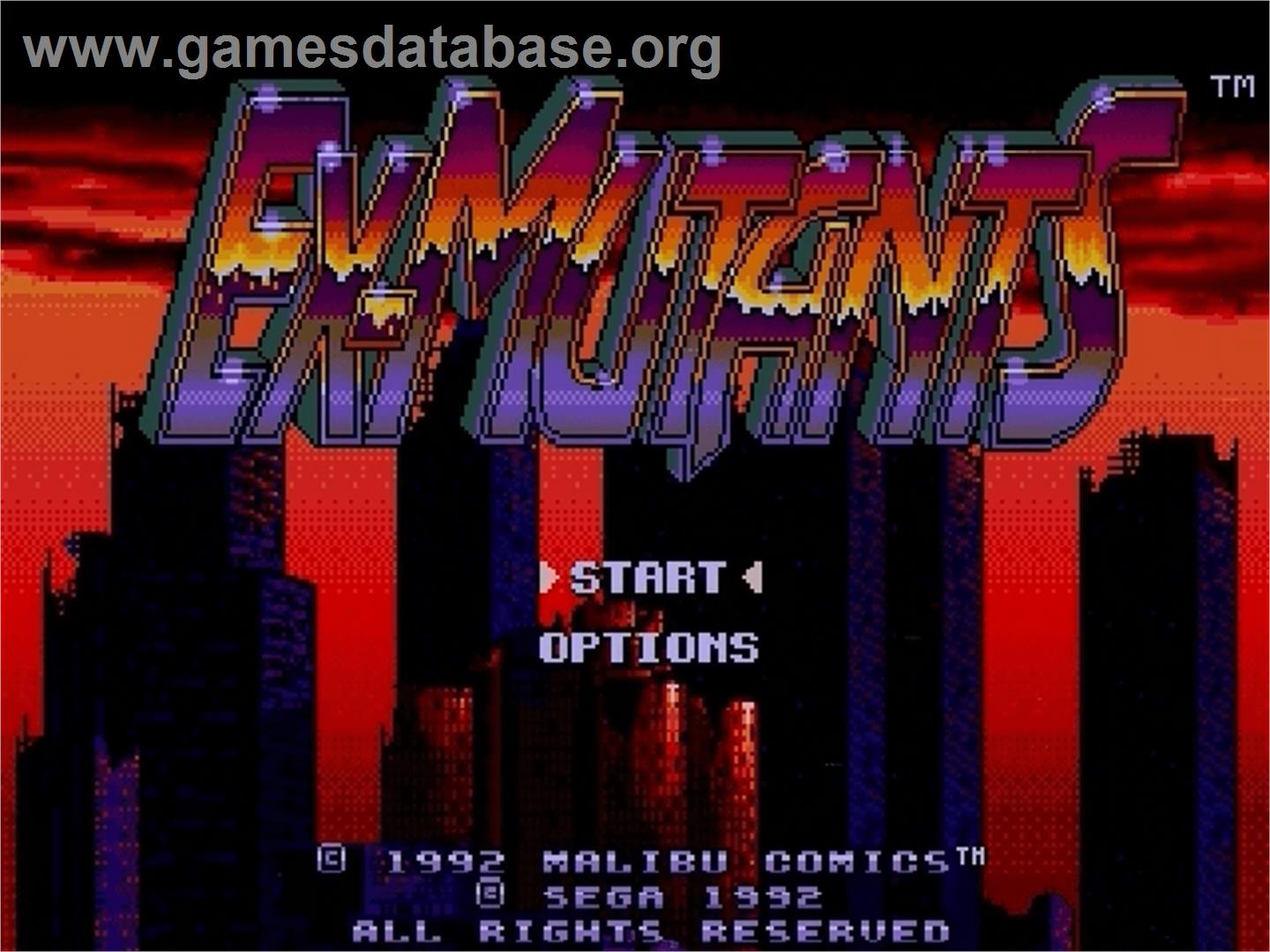 Ex-Mutants - Sega Genesis - Artwork - Title Screen