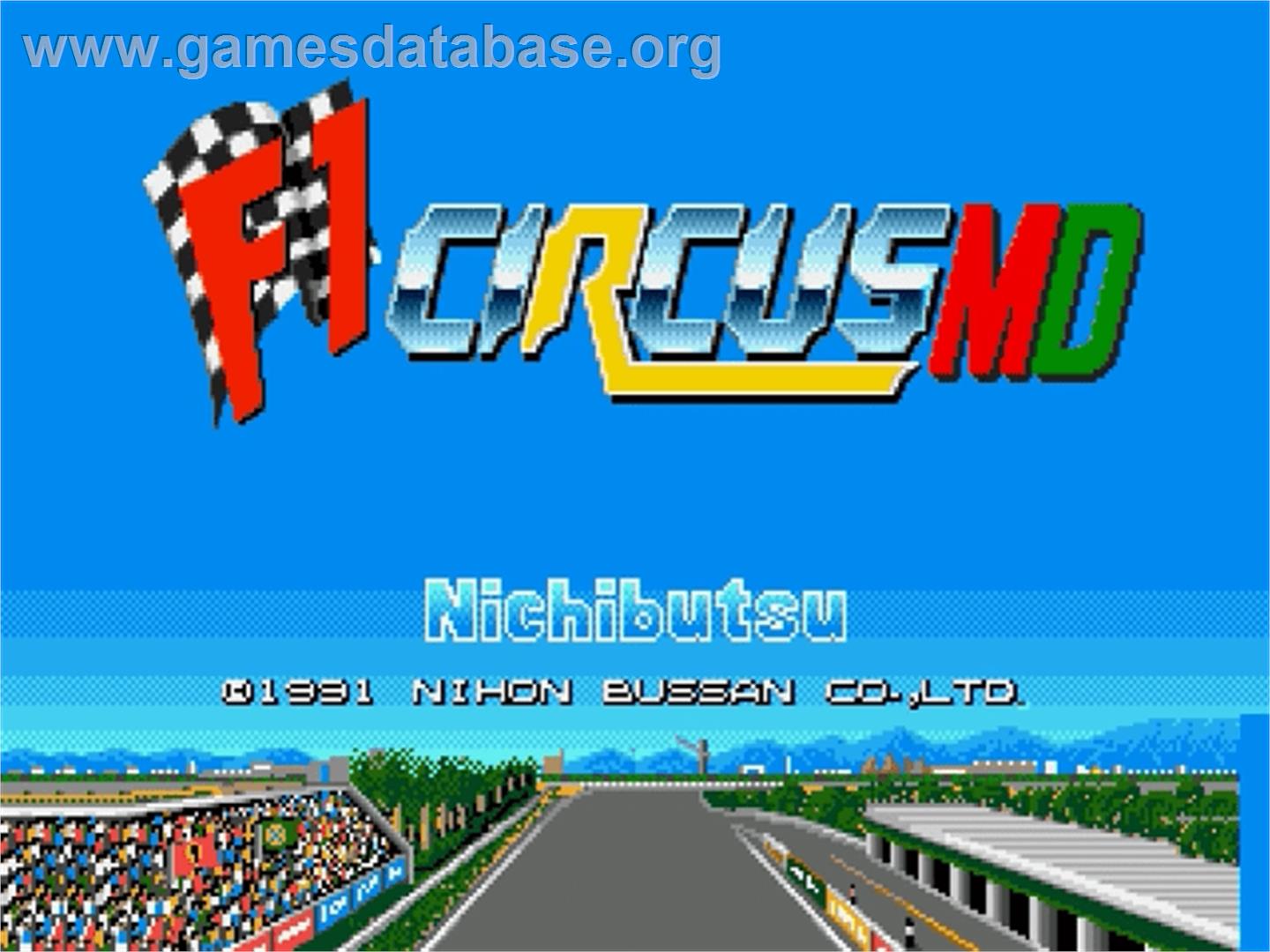 F1 Hero MD - Sega Genesis - Artwork - Title Screen