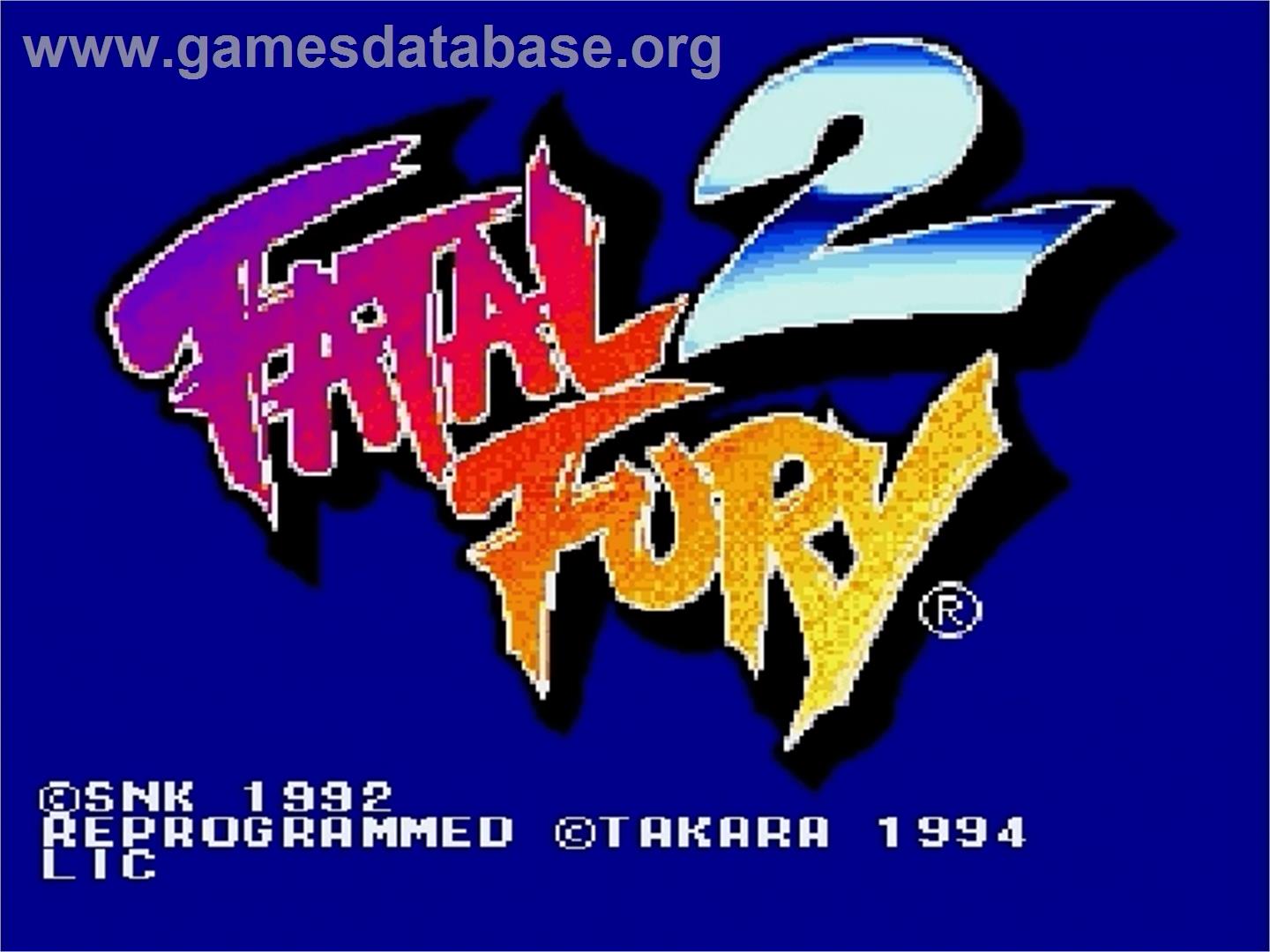 Fatal Fury 2 - Sega Genesis - Artwork - Title Screen