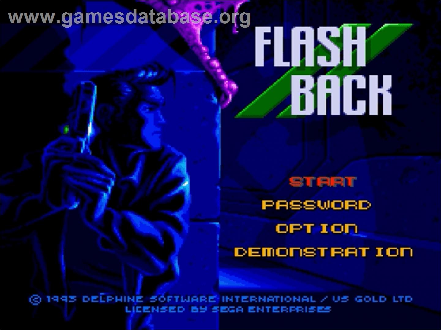 Flashback - Sega Genesis - Artwork - Title Screen