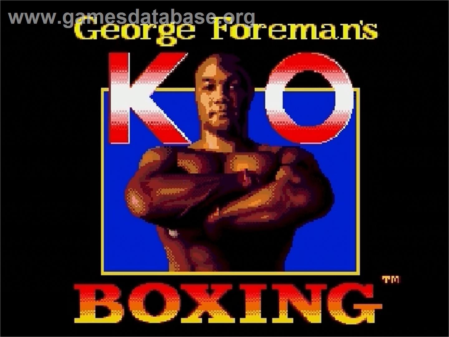 George Foreman's KO Boxing - Sega Genesis - Artwork - Title Screen