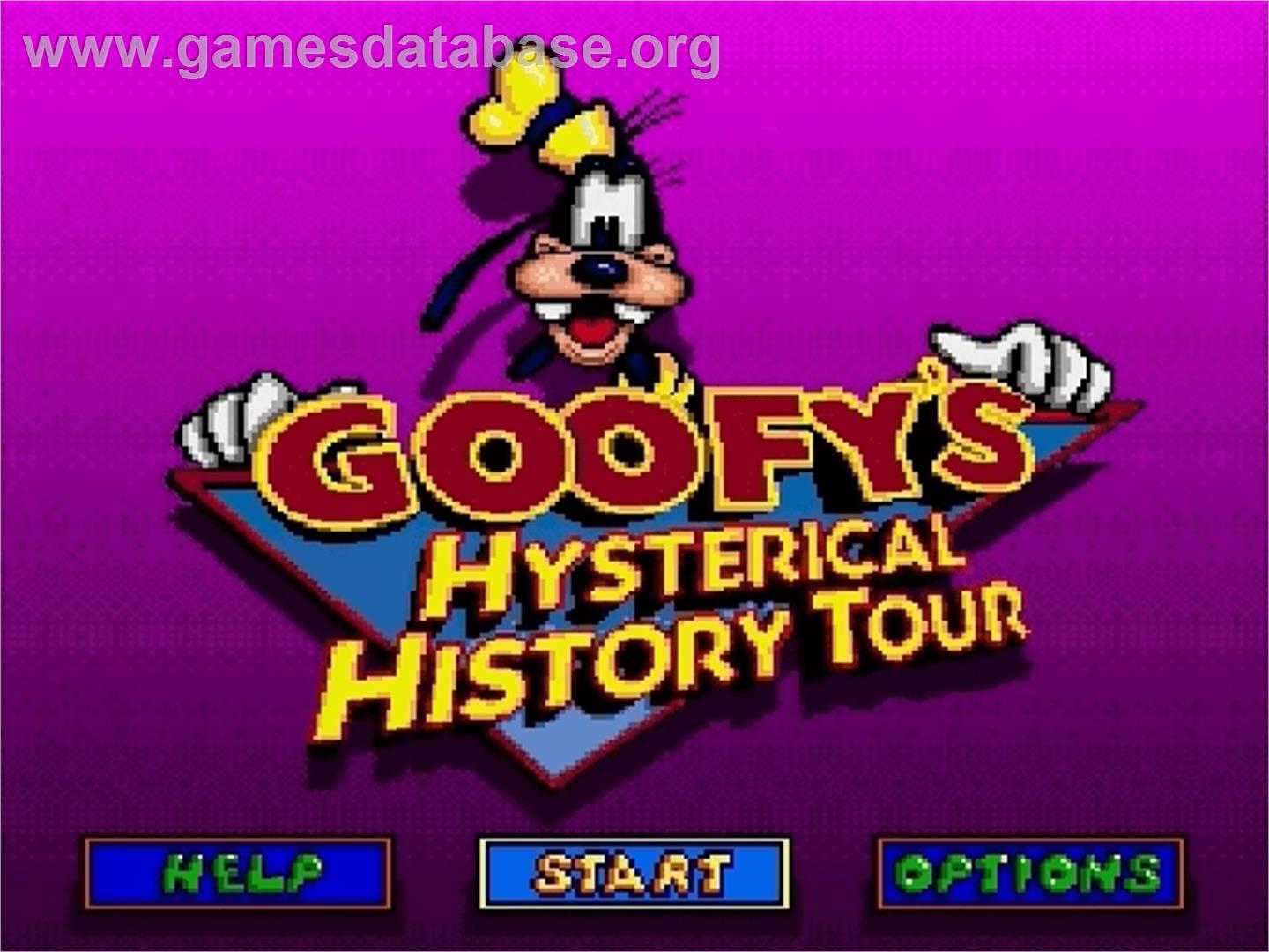 Goofy's Hysterical History Tour - Sega Genesis - Artwork - Title Screen