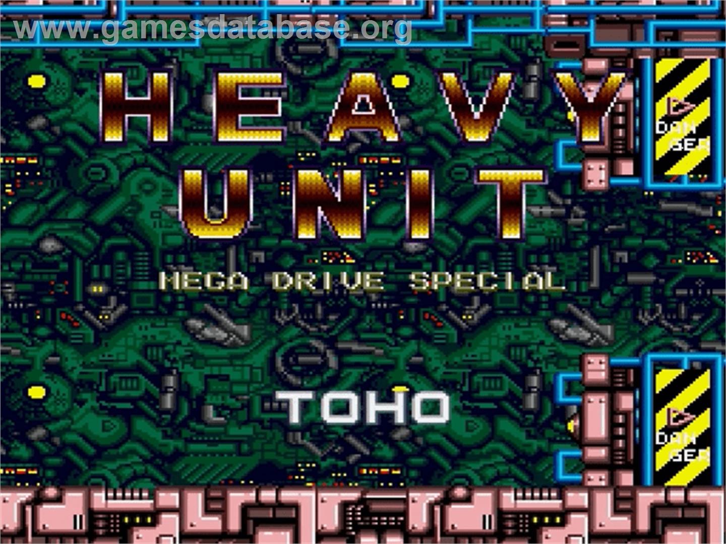 Heavy Unit - Mega Drive Special - Sega Genesis - Artwork - Title Screen
