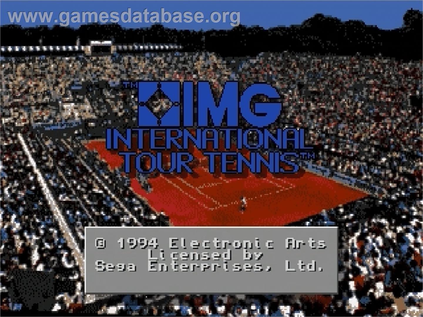 Img International Tour Tennis - Sega Genesis - Artwork - Title Screen