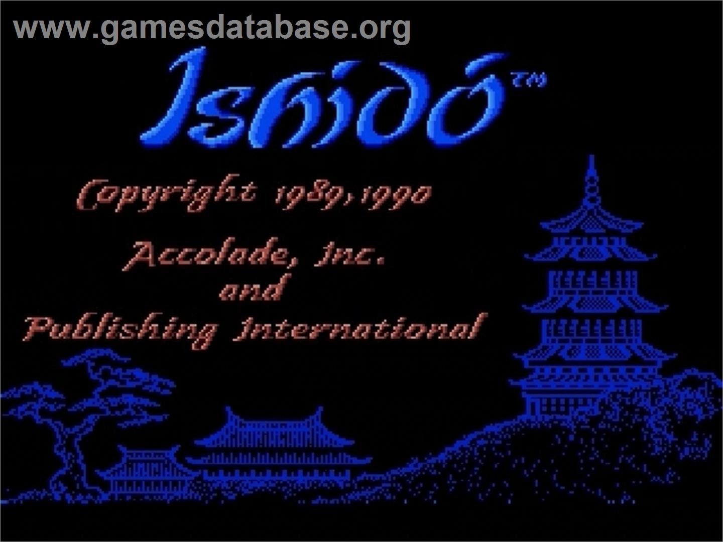 Ishido: The Way of Stones - Sega Genesis - Artwork - Title Screen
