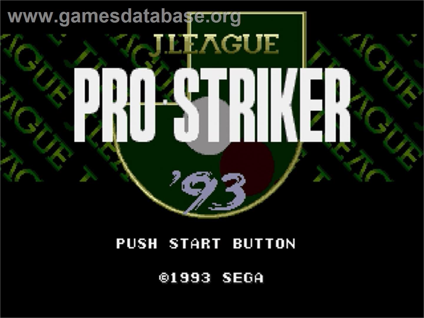 J. League Pro Striker - Sega Genesis - Artwork - Title Screen