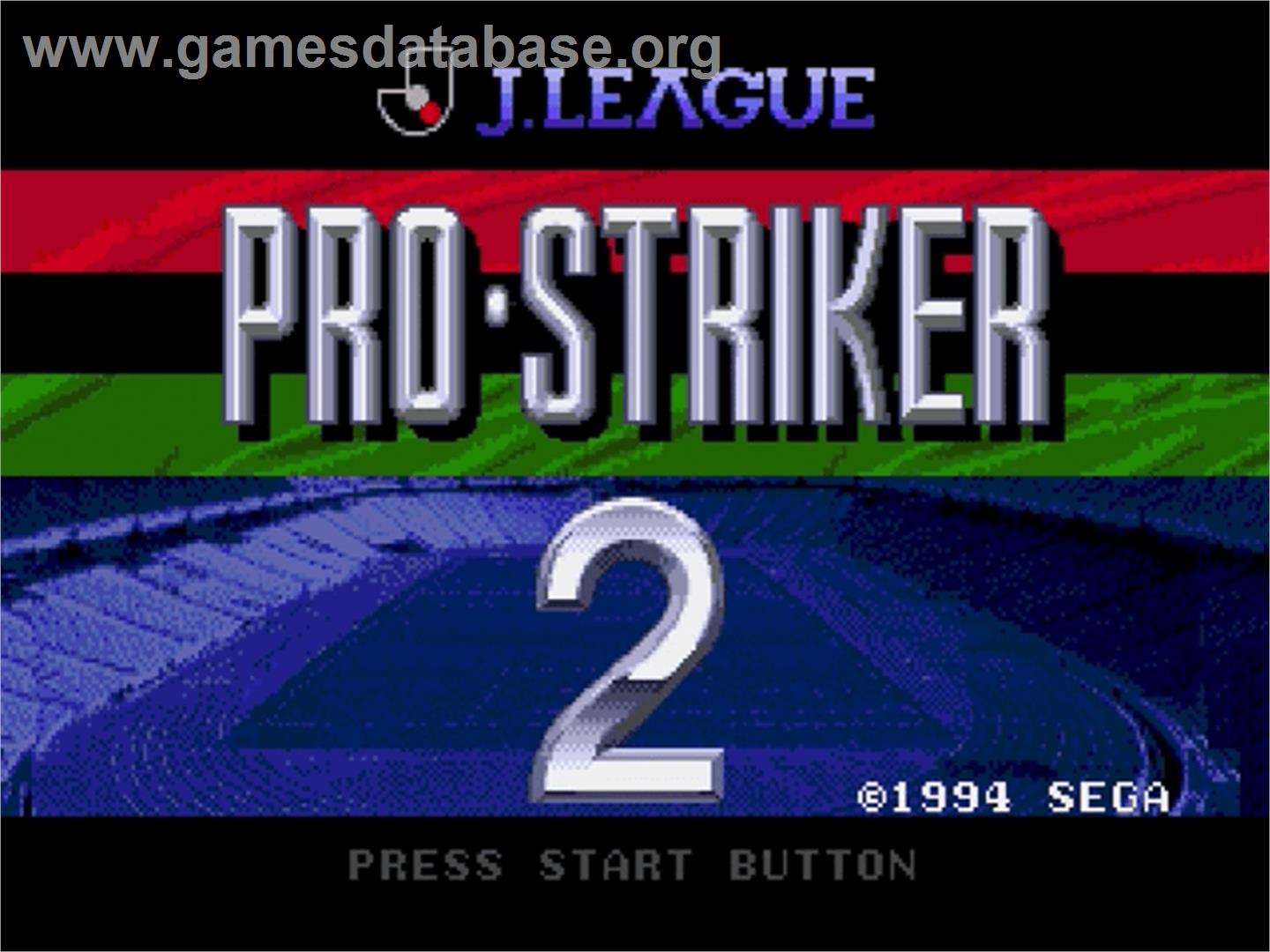 J. League Pro Striker 2 - Sega Genesis - Artwork - Title Screen