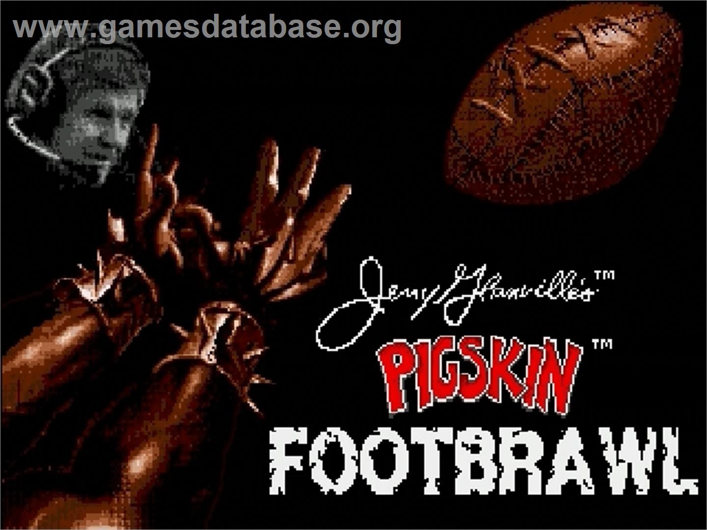 Jerry Glanville's Pigskin Footbrawl - Sega Genesis - Artwork - Title Screen