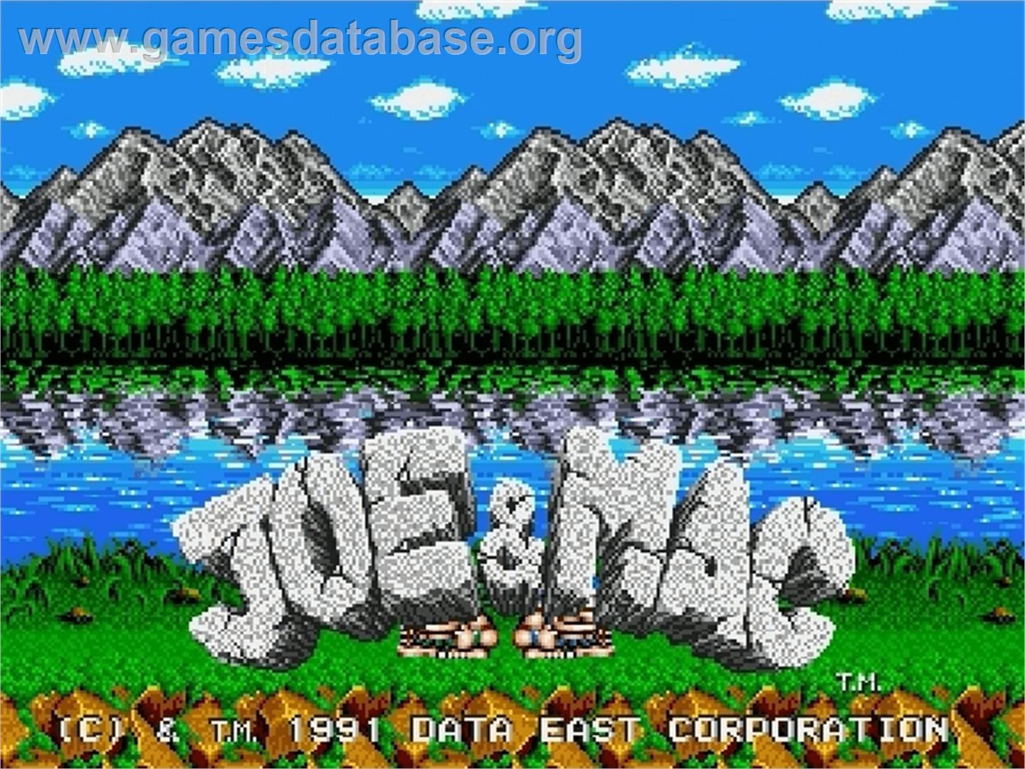 Joe & Mac: Caveman Ninja - Sega Genesis - Artwork - Title Screen