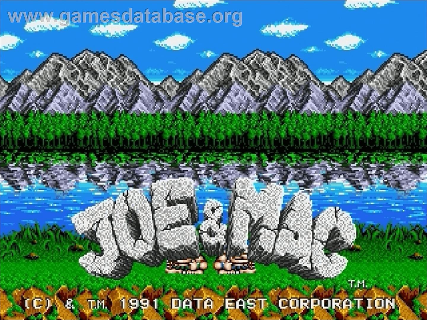 Joe And Mac - Caveman Ninja - Sega Genesis - Artwork - Title Screen