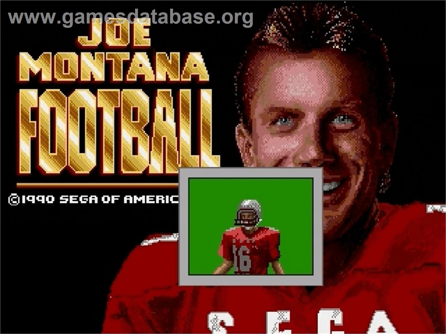 Joe Montana Football - Sega Genesis - Artwork - Title Screen