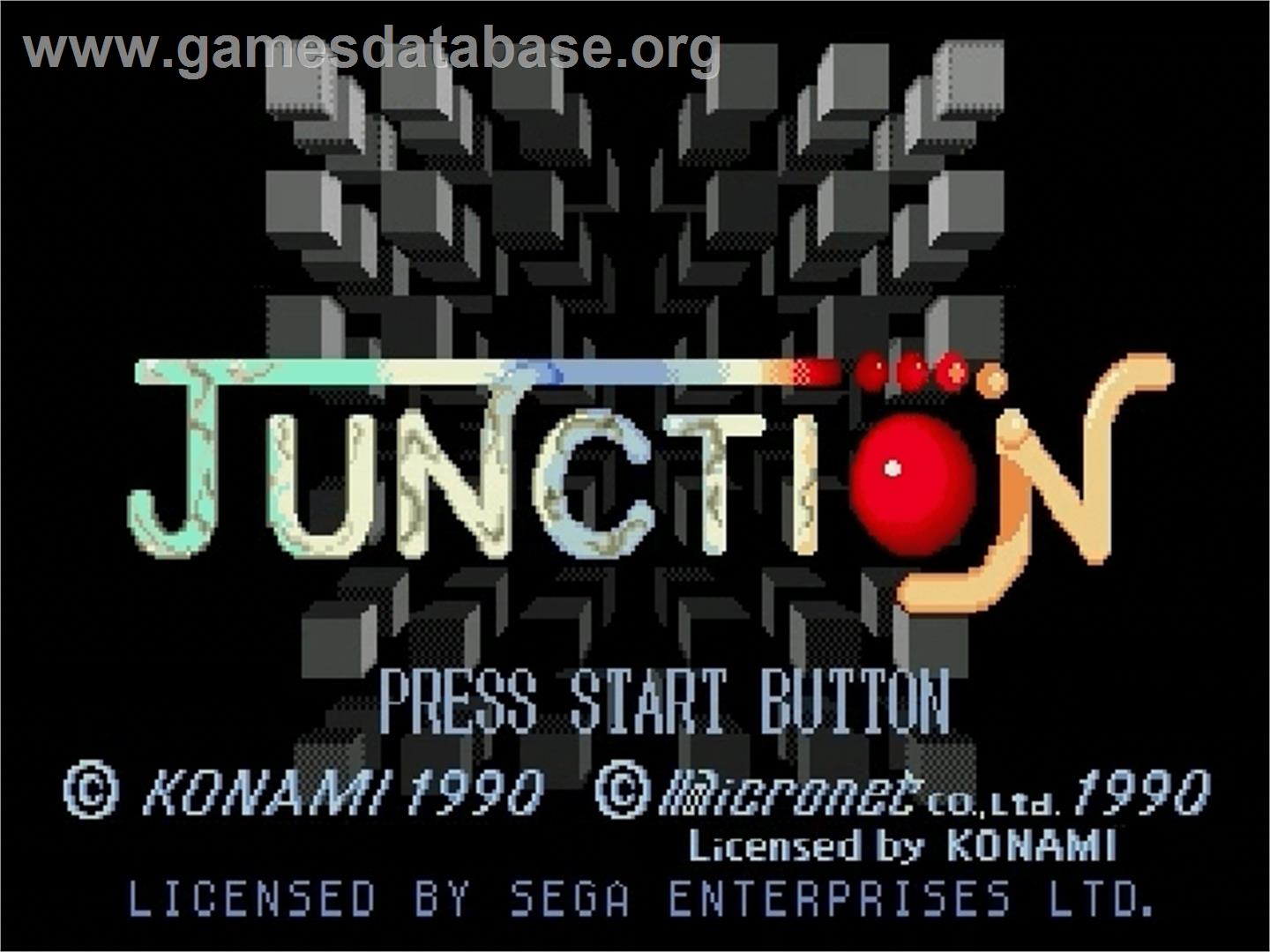 Junction - Sega Genesis - Artwork - Title Screen