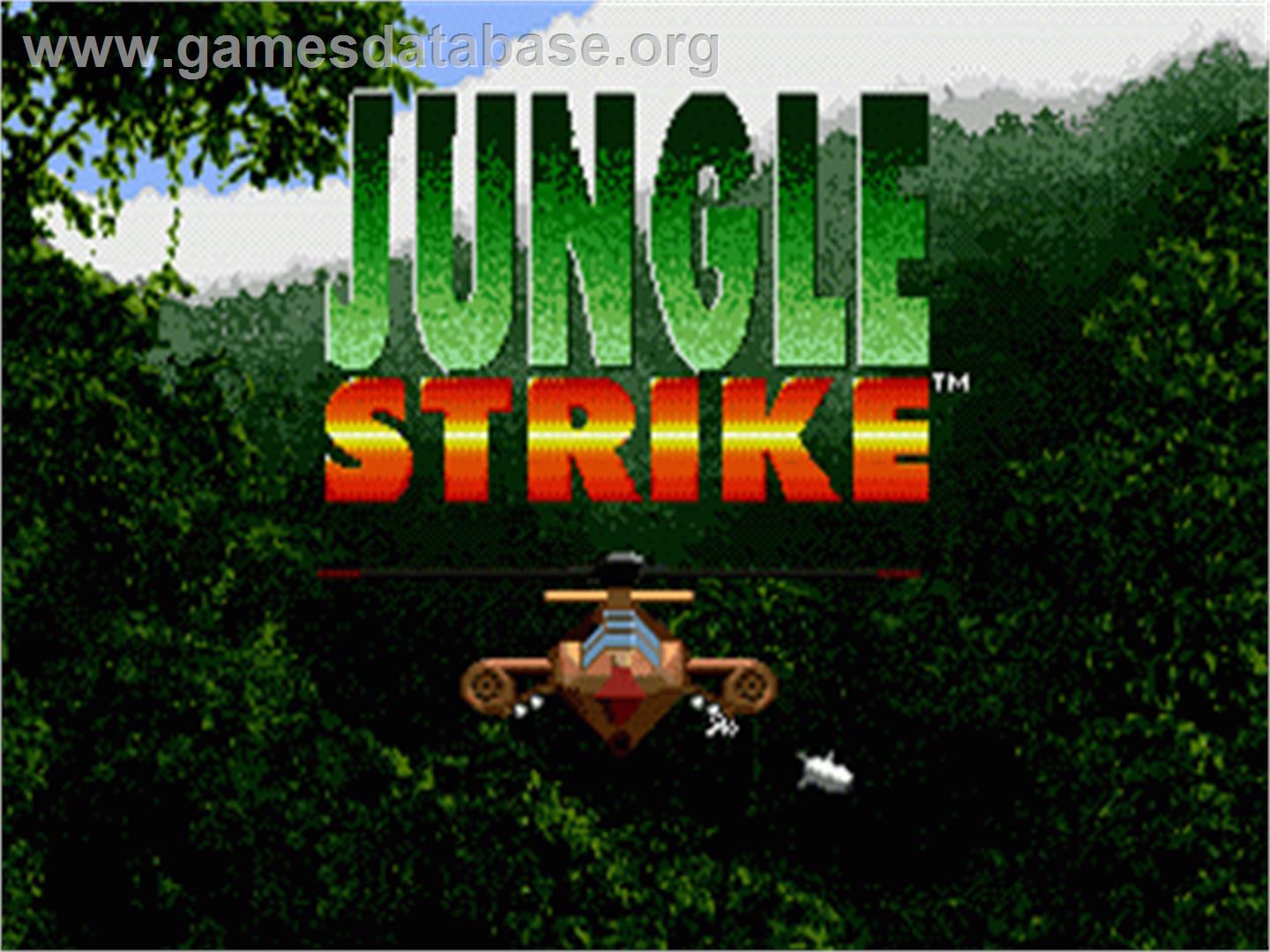 Jungle Strike - The Sequel To Desert Strike - Sega Genesis - Artwork - Title Screen