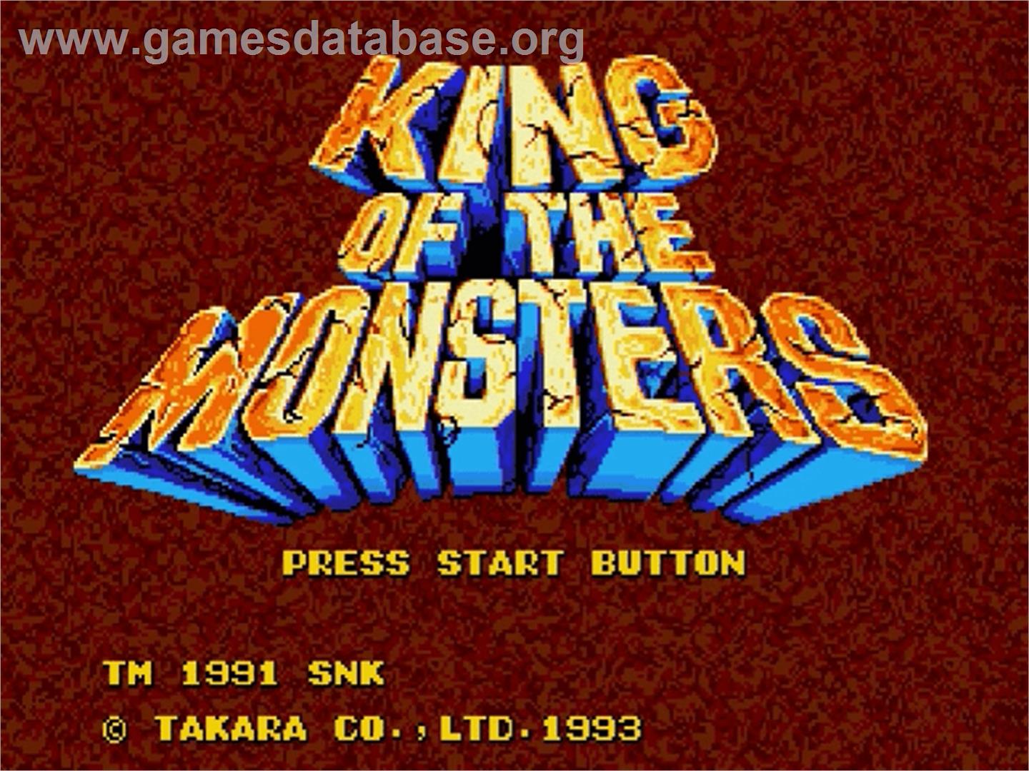 King Of The Monsters - Sega Genesis - Artwork - Title Screen