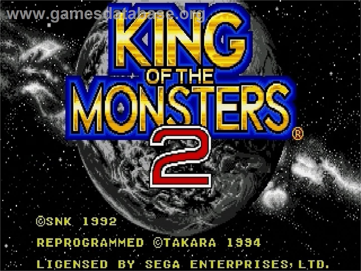 King Of The Monsters 2 - Sega Genesis - Artwork - Title Screen
