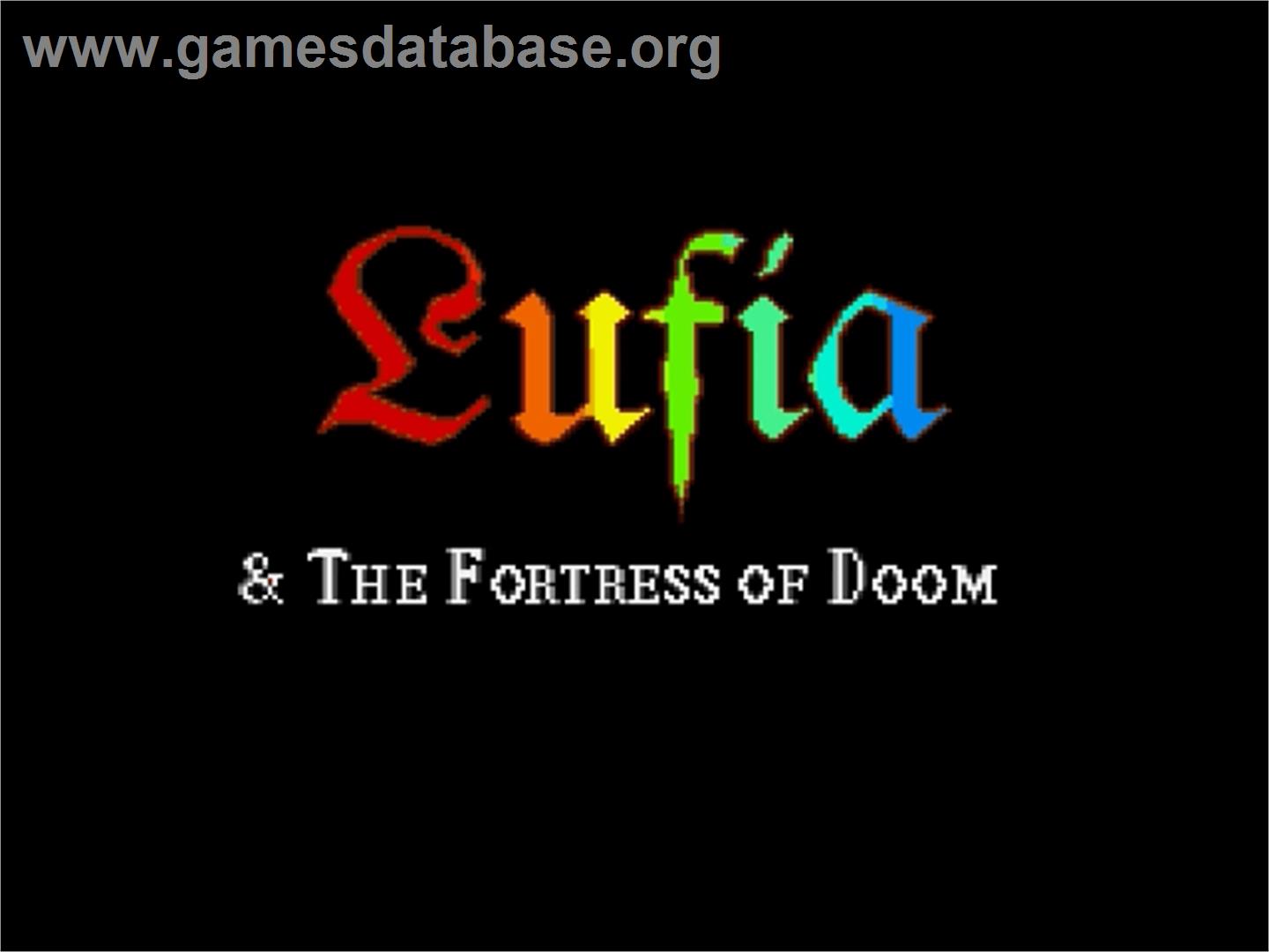 Lufia And The Fortress Of Doom - Sega Genesis - Artwork - Title Screen