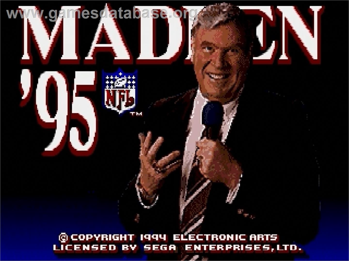 Madden Nfl 95 - Sega Genesis - Artwork - Title Screen
