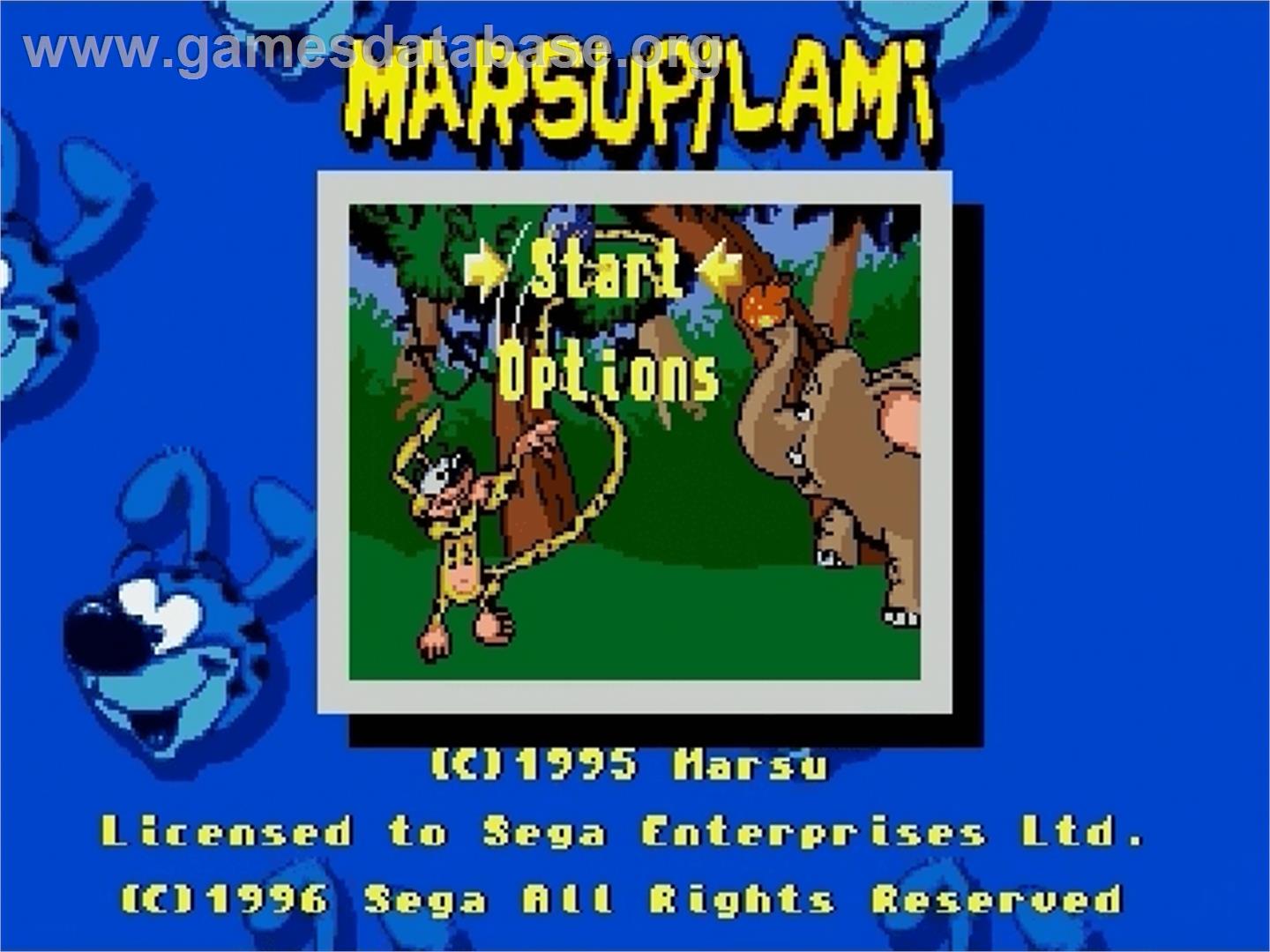 Marsupilami - Sega Genesis - Artwork - Title Screen
