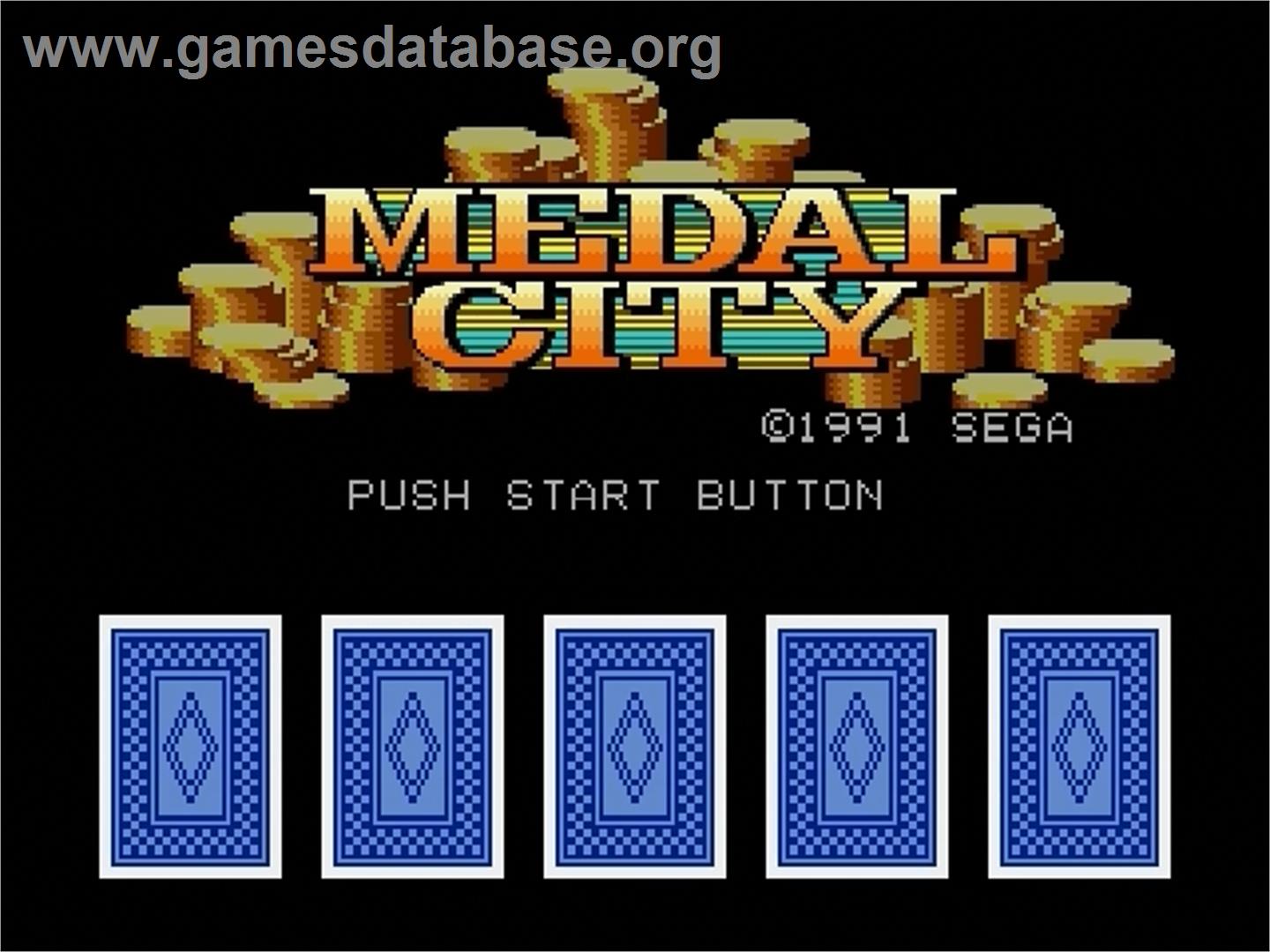 Medal City - Sega Genesis - Artwork - Title Screen