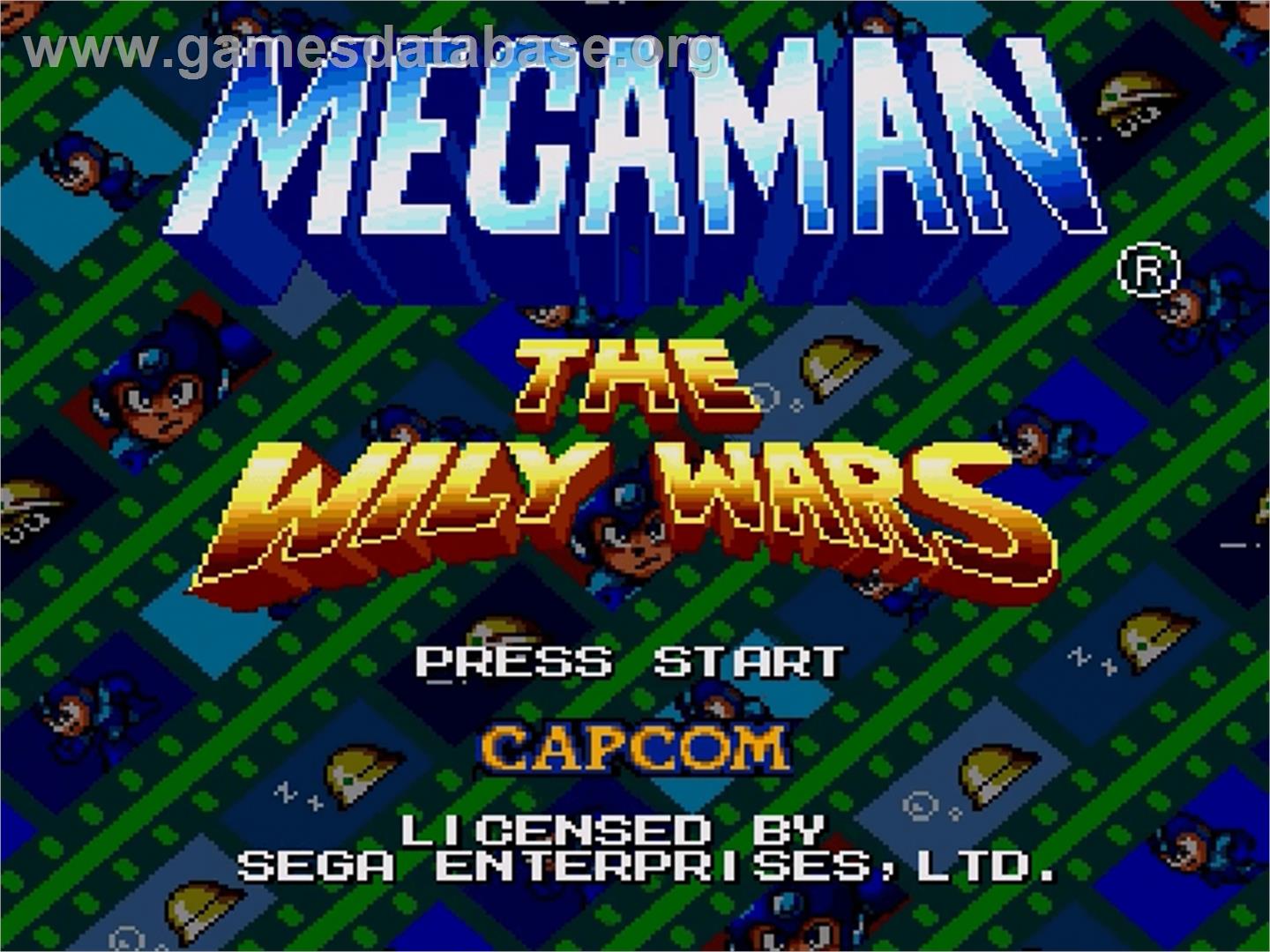 Mega Man - The Wily Wars - Sega Genesis - Artwork - Title Screen