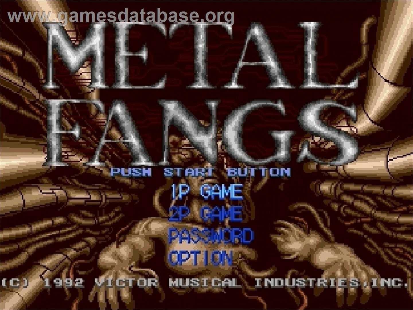 Metal Fangs - Sega Genesis - Artwork - Title Screen