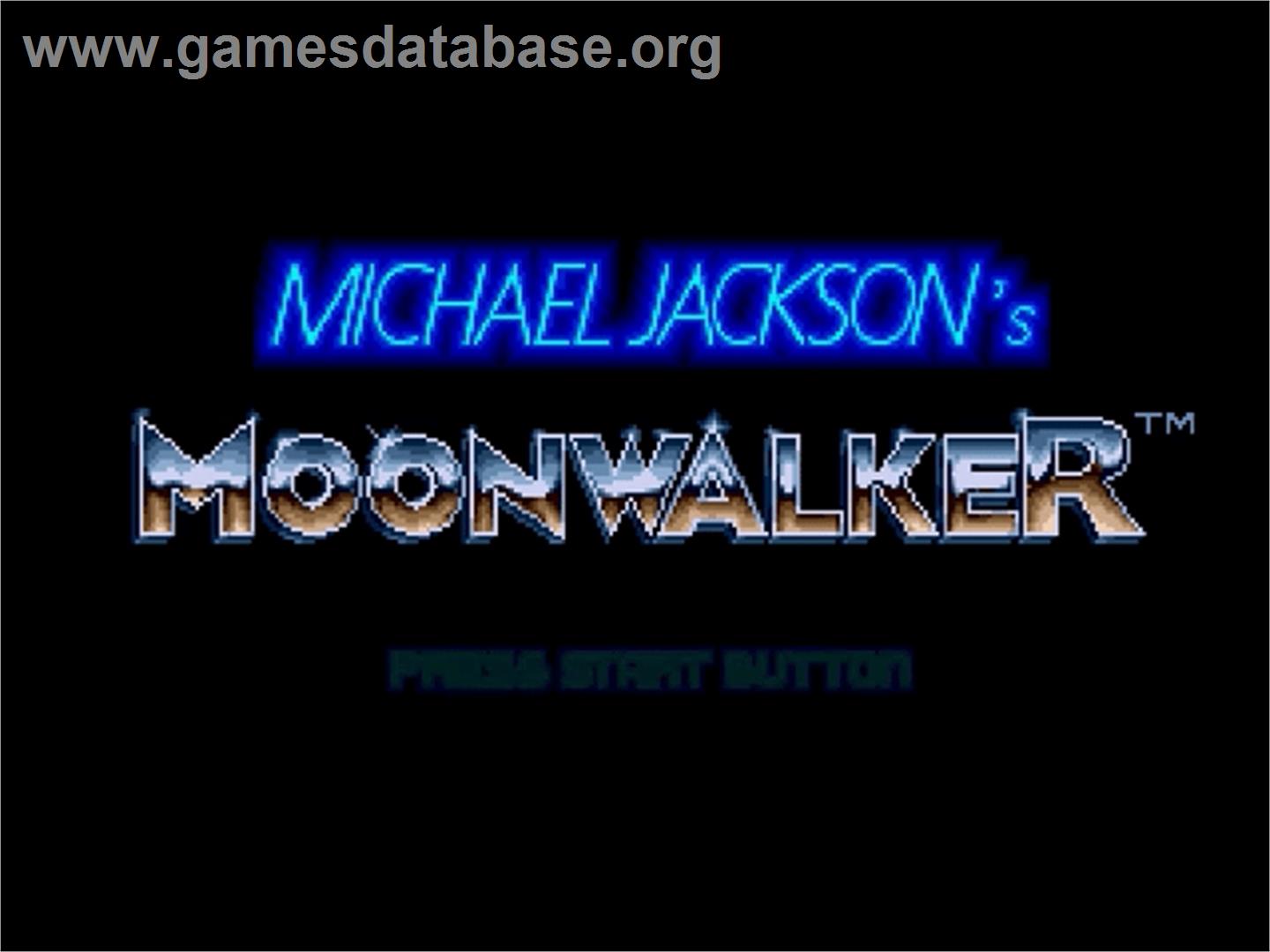 Michael Jackson's Moonwalker - Sega Genesis - Artwork - Title Screen