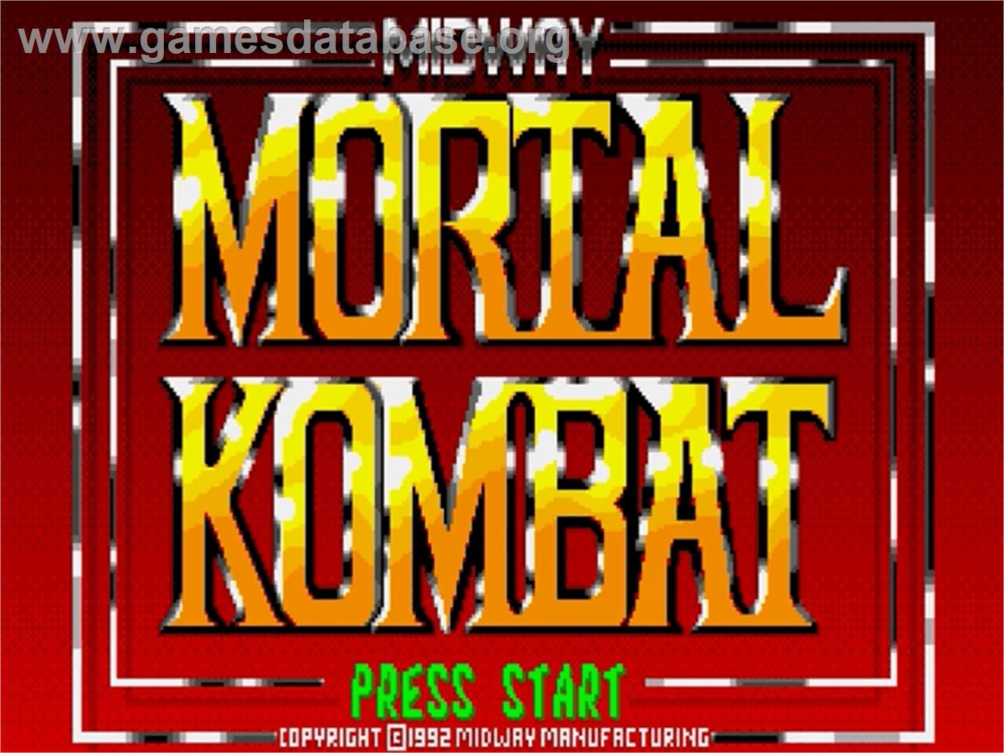 Mortal Kombat - Sega Genesis - Artwork - Title Screen