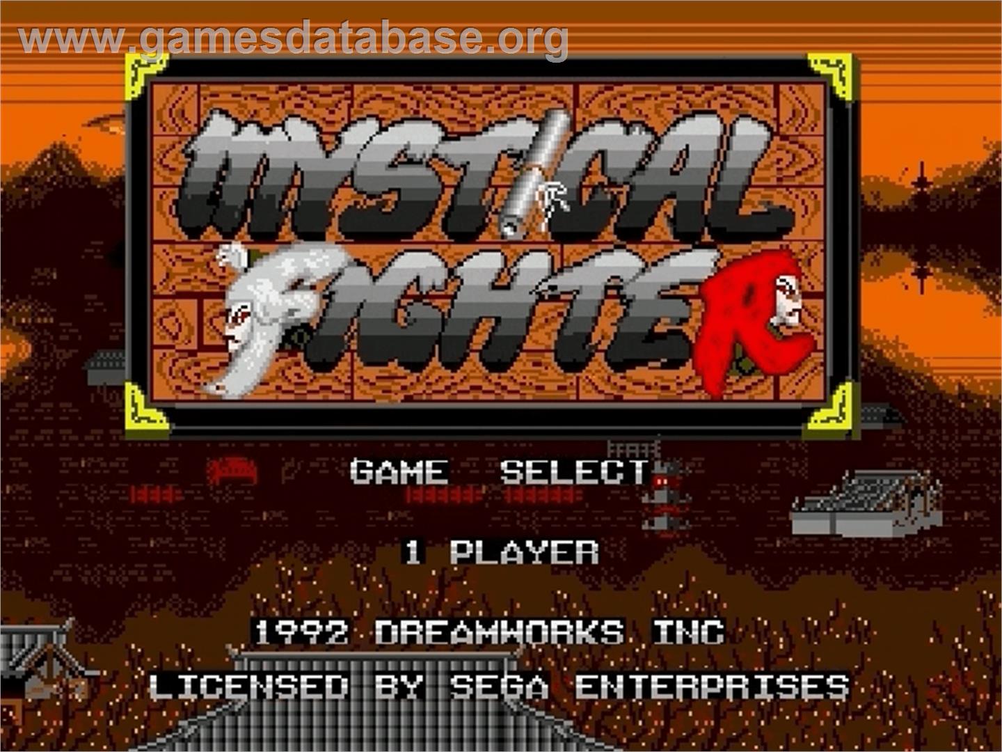 Mystical Fighter - Sega Genesis - Artwork - Title Screen