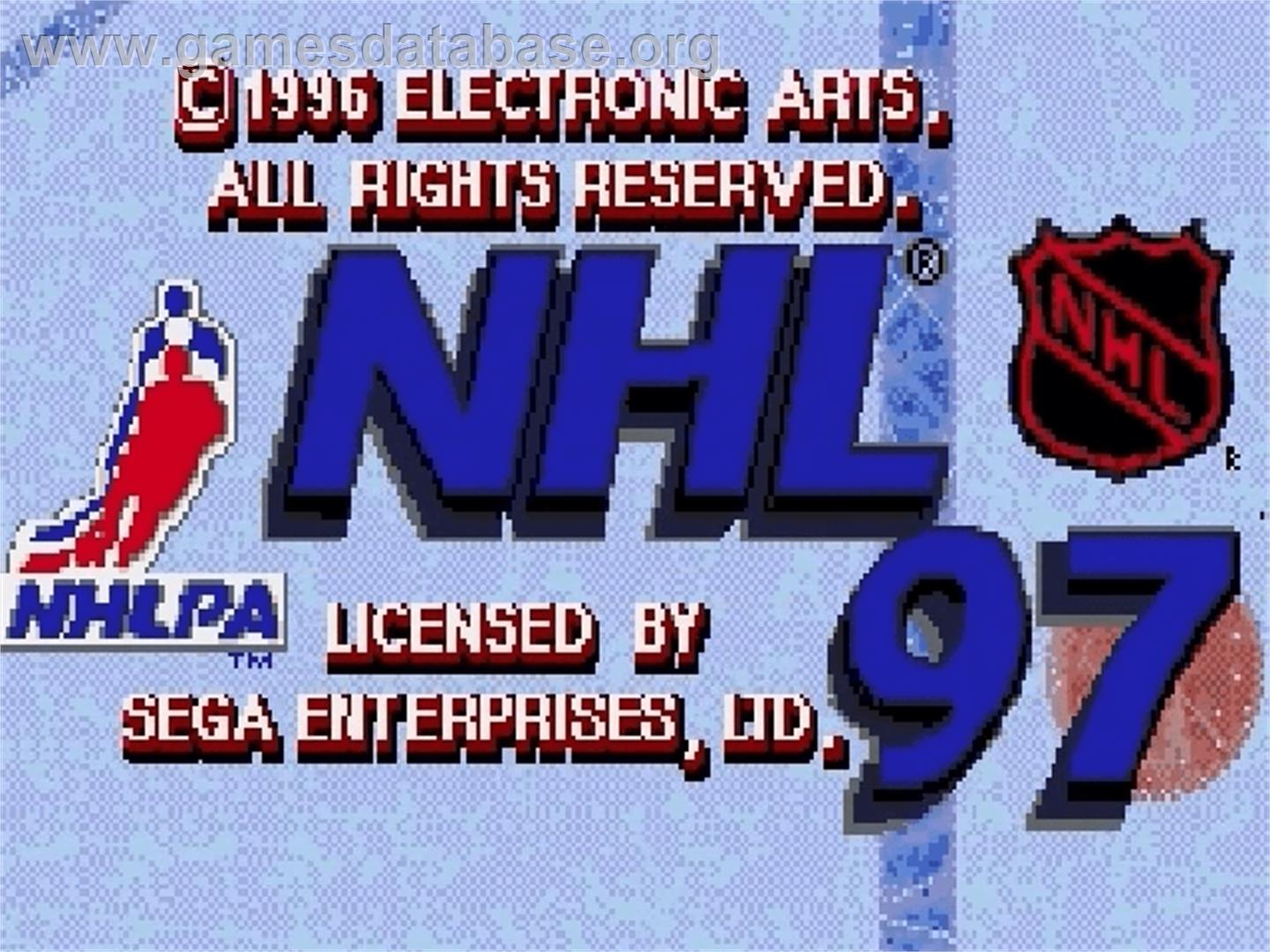 NHL '97 - Sega Genesis - Artwork - Title Screen
