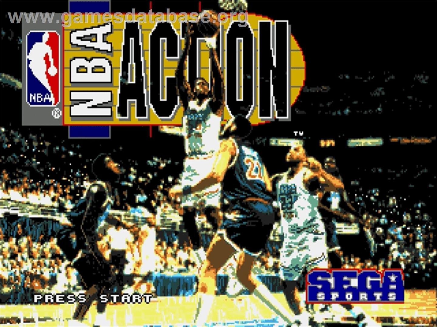 Nba Action '95 Starring David Robinson - Sega Genesis - Artwork - Title Screen